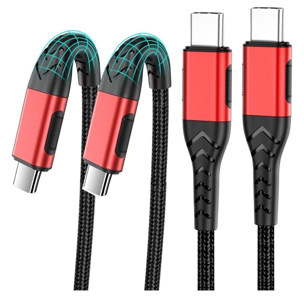 USB C to USB C Cable 2Pack 60W 10ft Charger Cord for iPhone 15 Pro Max